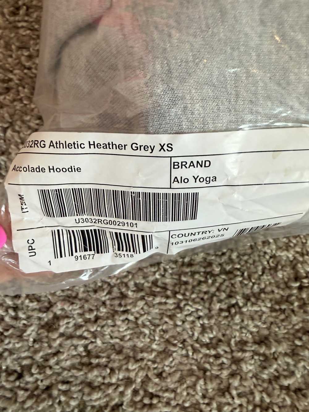 NWT Alo Accolade gray hoodie relaxed fit size xs unisex - Picture 10 of 11